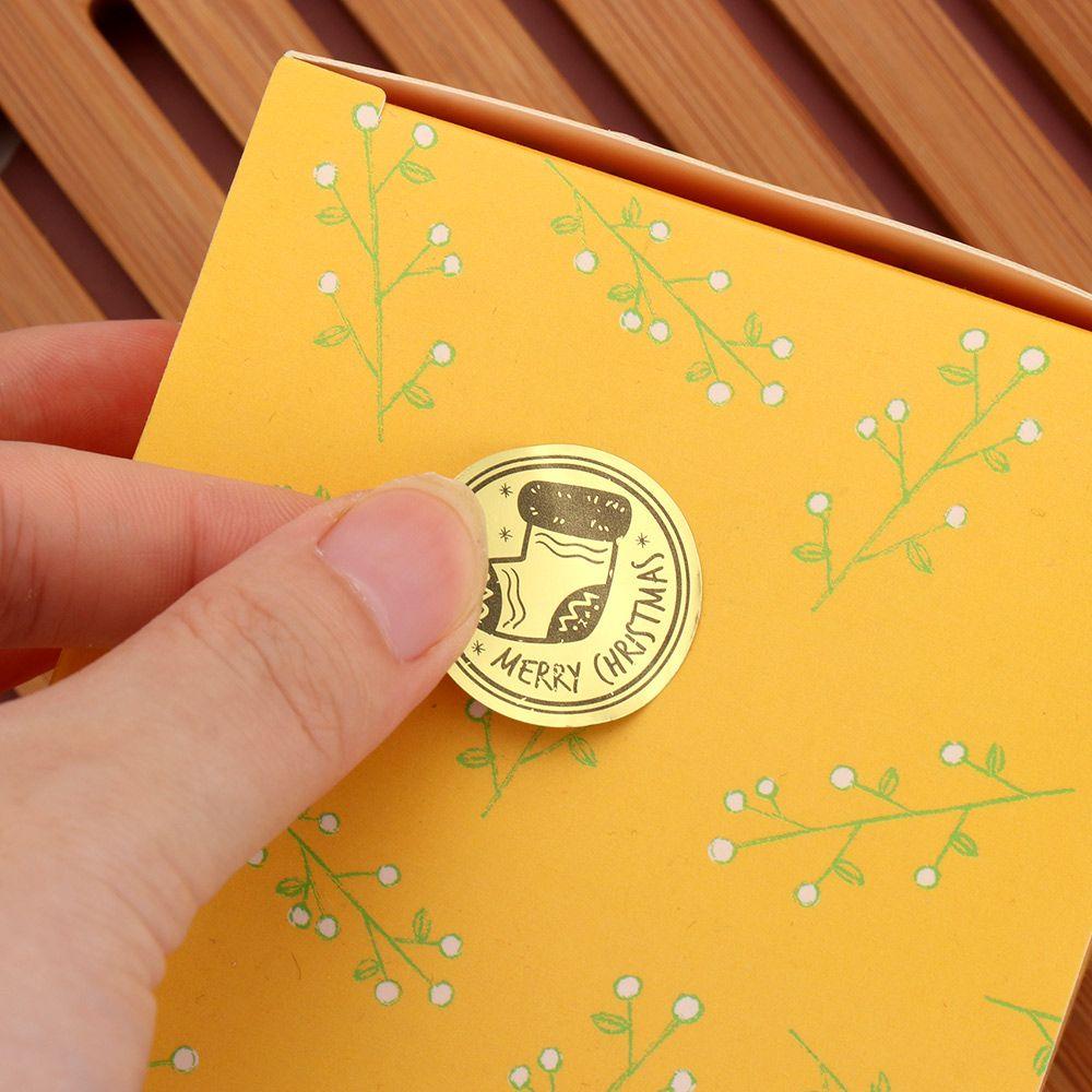 JONYE Set 500 Sticker Giấy Kraft Dán Trang Trí Quà Giáng Sinh
