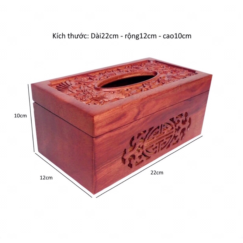 Hộp giấy ăn hộp khăn giấy Mộc Thiên gỗ Hương cao cấp