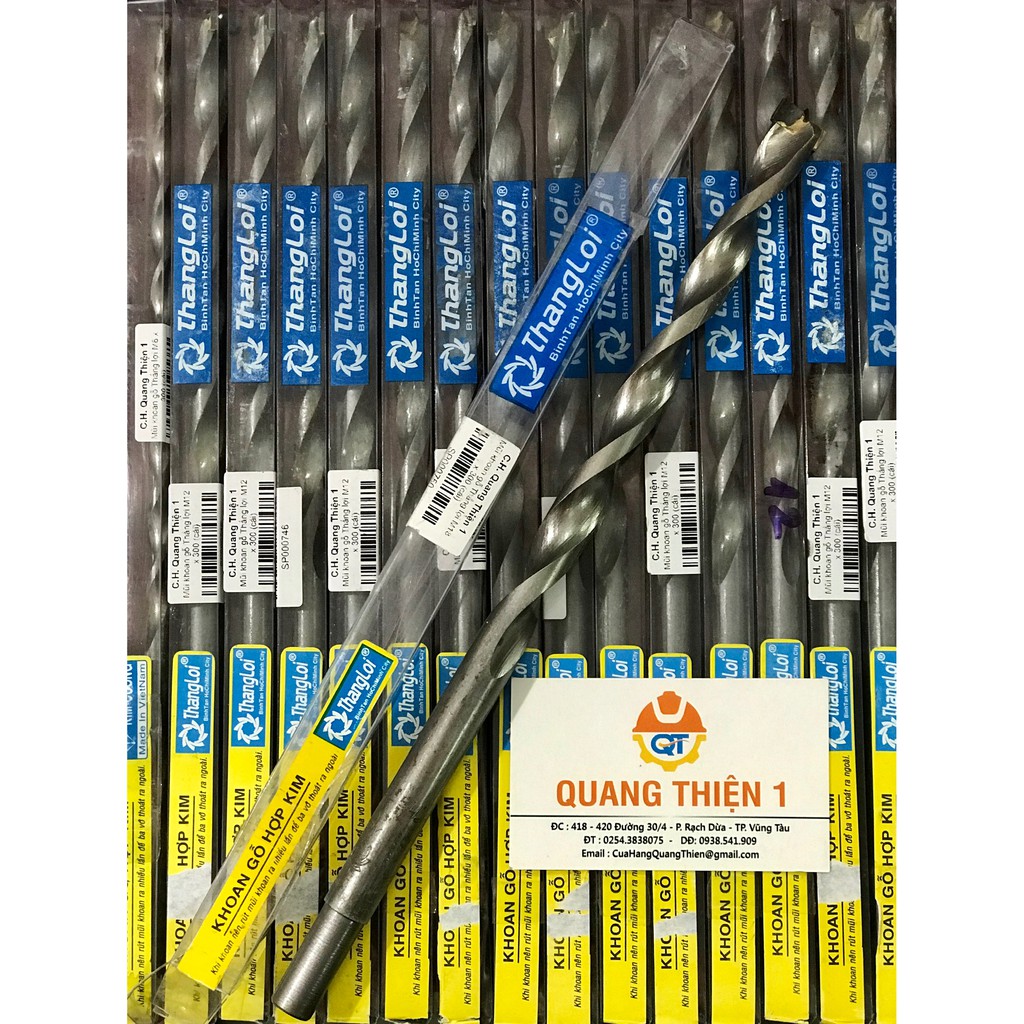 Mũi khoan gỗ Thắng Lợi từ 6mm đến 18mm chiều dài 300mm