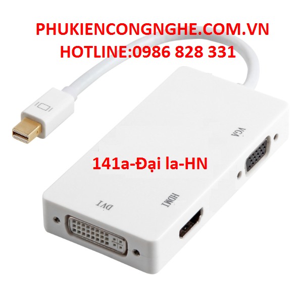 [Mã ELFLASH5 giảm 20K đơn 50K] CÁP CHUYỂN ĐỔI MINI DISPLAYPORT TO HDMI + VGA + DVI