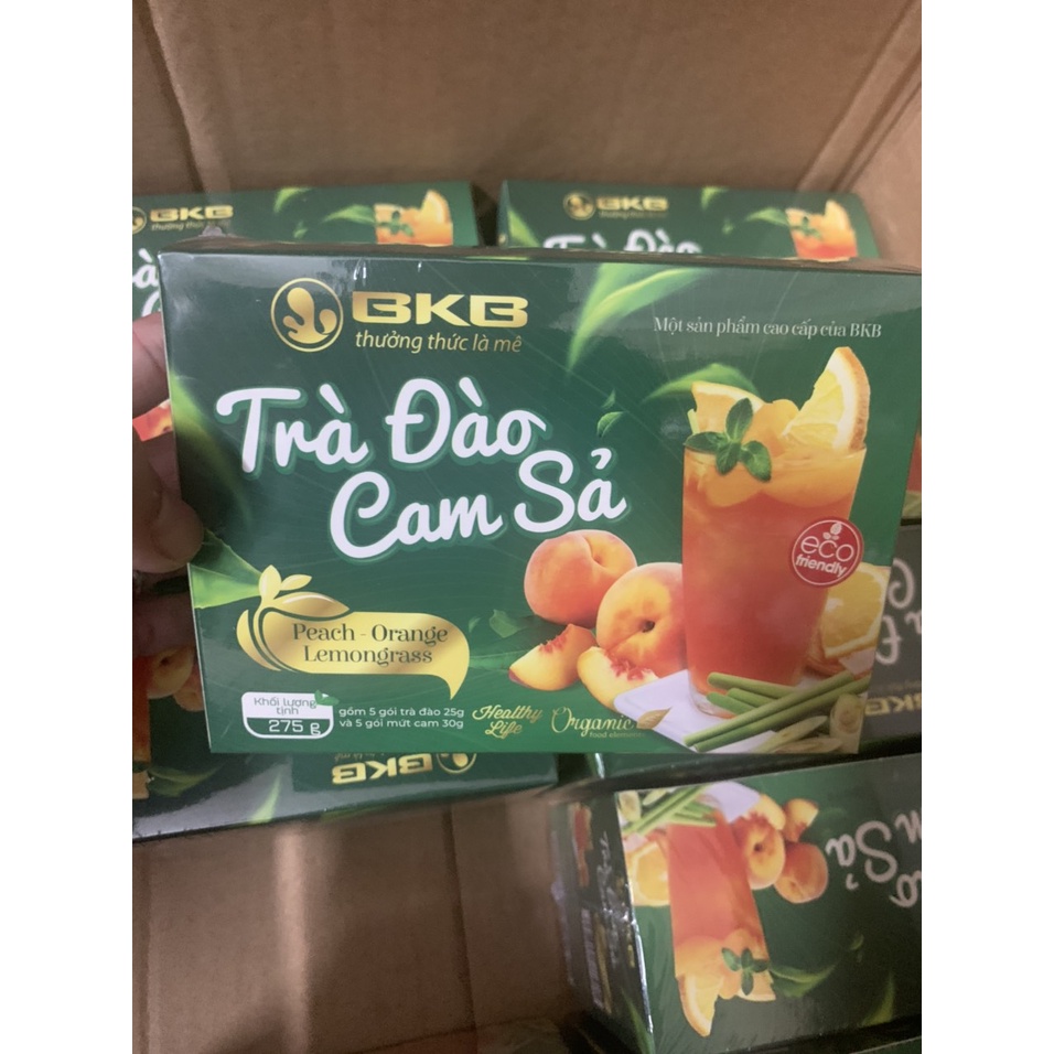 Trà Đào Cam Sả Organic BKB 275G - Gói Pha Sẵn Tiện Lợi