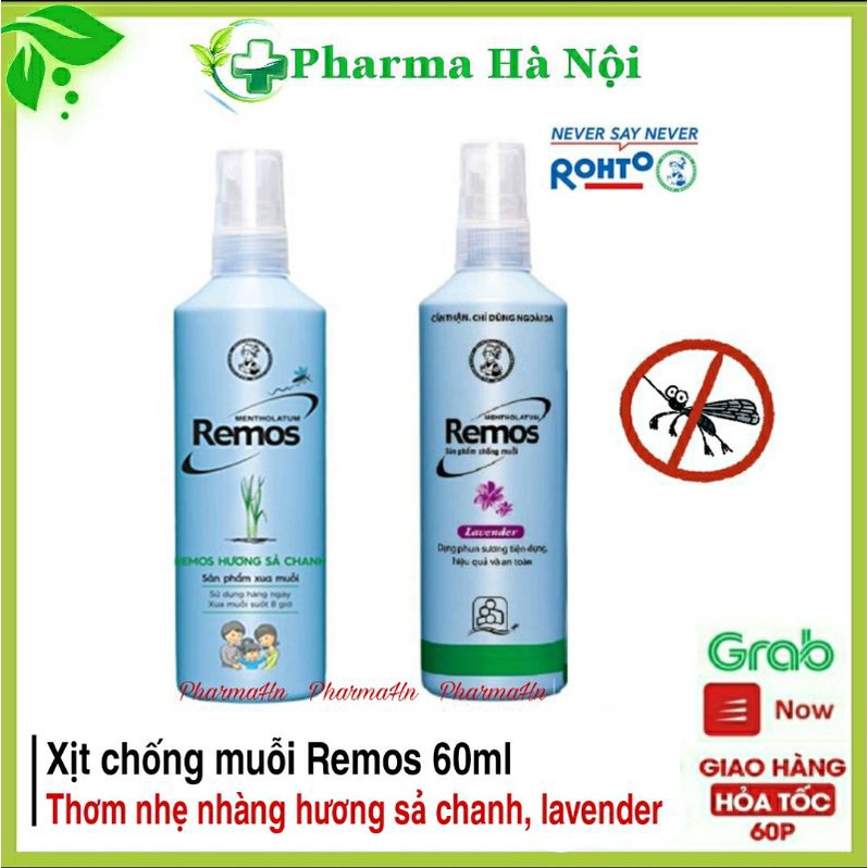 Xịt chống muỗi Remos hương chanh sả - xua đuổi muỗi hiệu quả