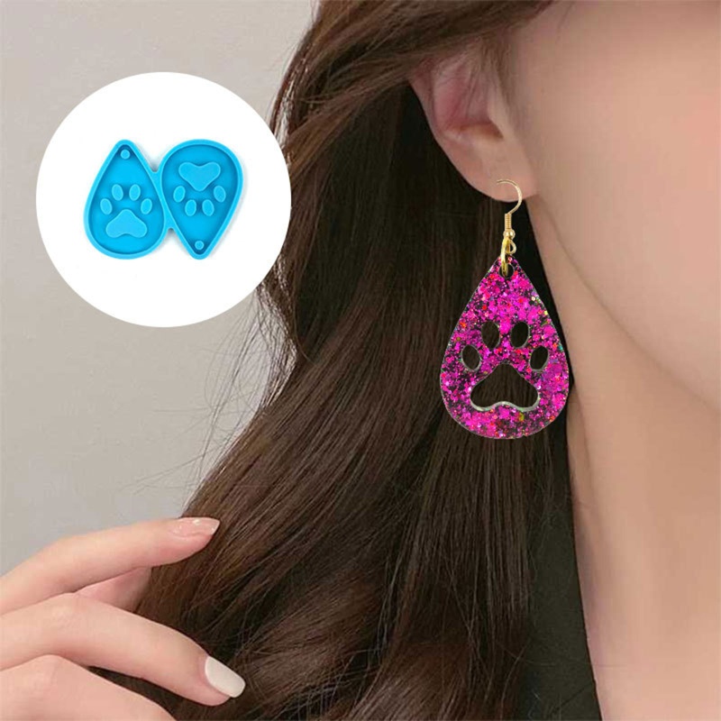 Set 3 Khuôn Silicone Làm Móc Khóa Hình Giọt Nước