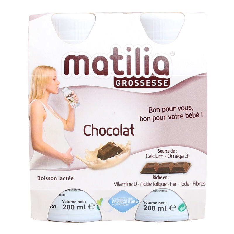 Combo 1 thùng 6 lốc sữa bầu MATILIA  24 chai x 200ml