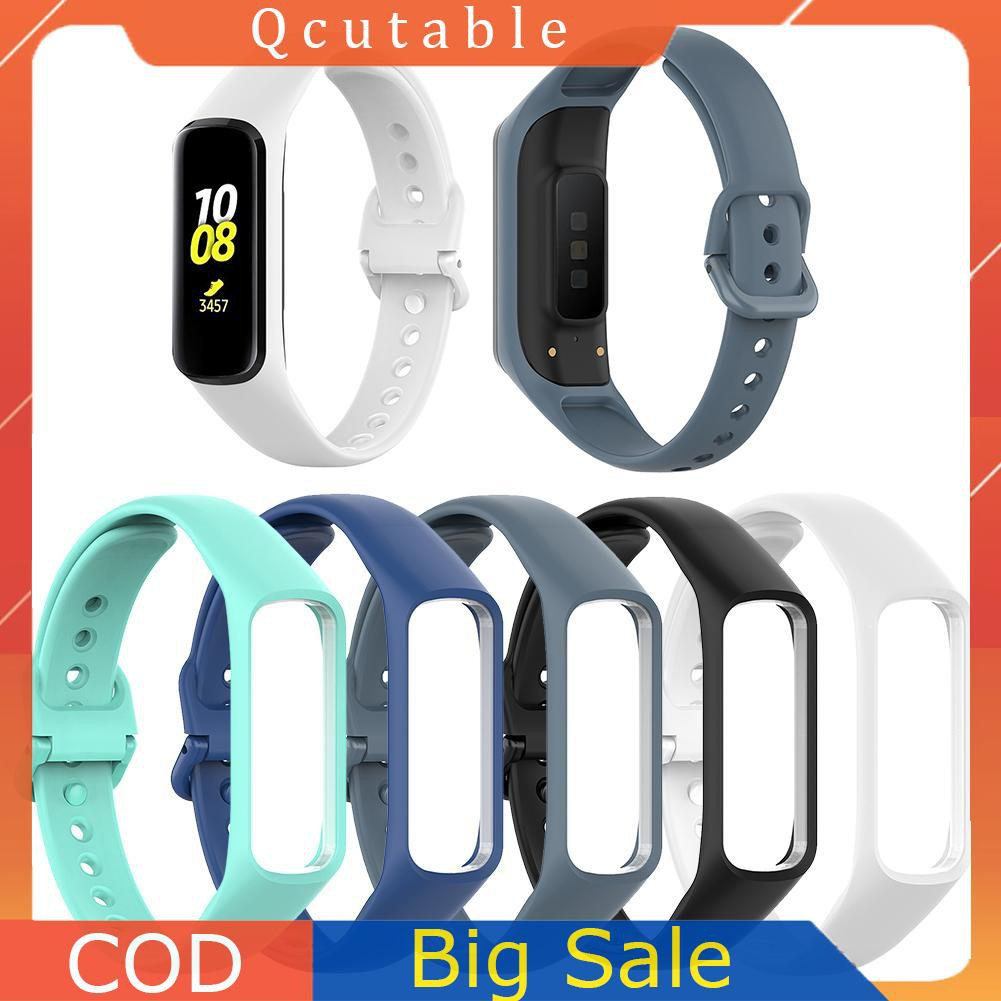 Silicone Wristband Watch Strap+Frame Case for Samsung Galaxy Fit-E SM-R375