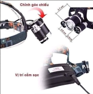 Đèn pin đội đầu 3 bóng
