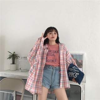 Áo Sơ Mi Ca Rô Thời Trang Nữ xj