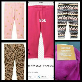 Quần legging lót lông bé gái Gymboree
