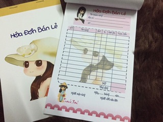 Combo hoá đơn bán hàng cute 1 liên (shop Chuongvang)