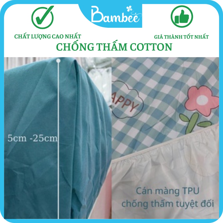 Chống Thấm Cotton Nệm Cao 5cm - 25cm
