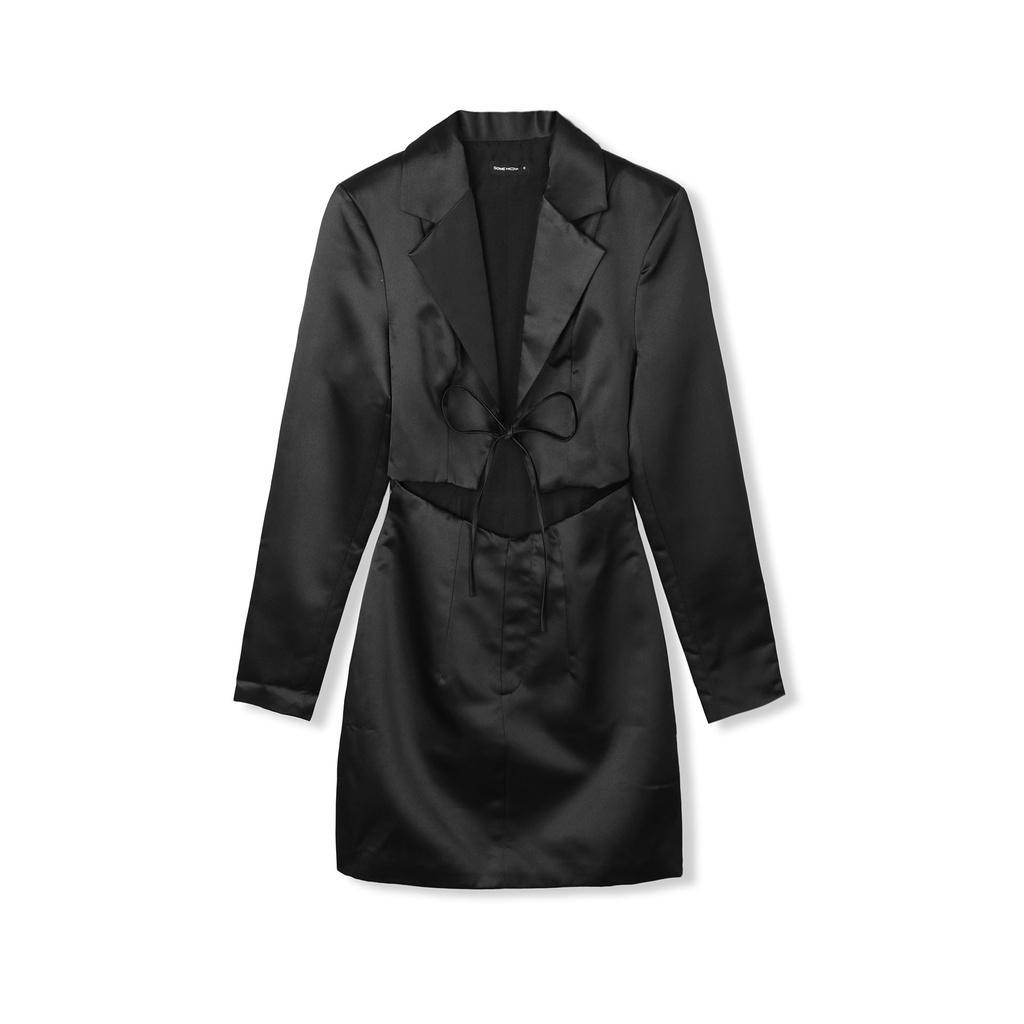 Đầm Ngắn Nữ Body Suit Dress , Chất Vải Lụa Satin Thoải Mái , WDN000302 ,SOMEHOW