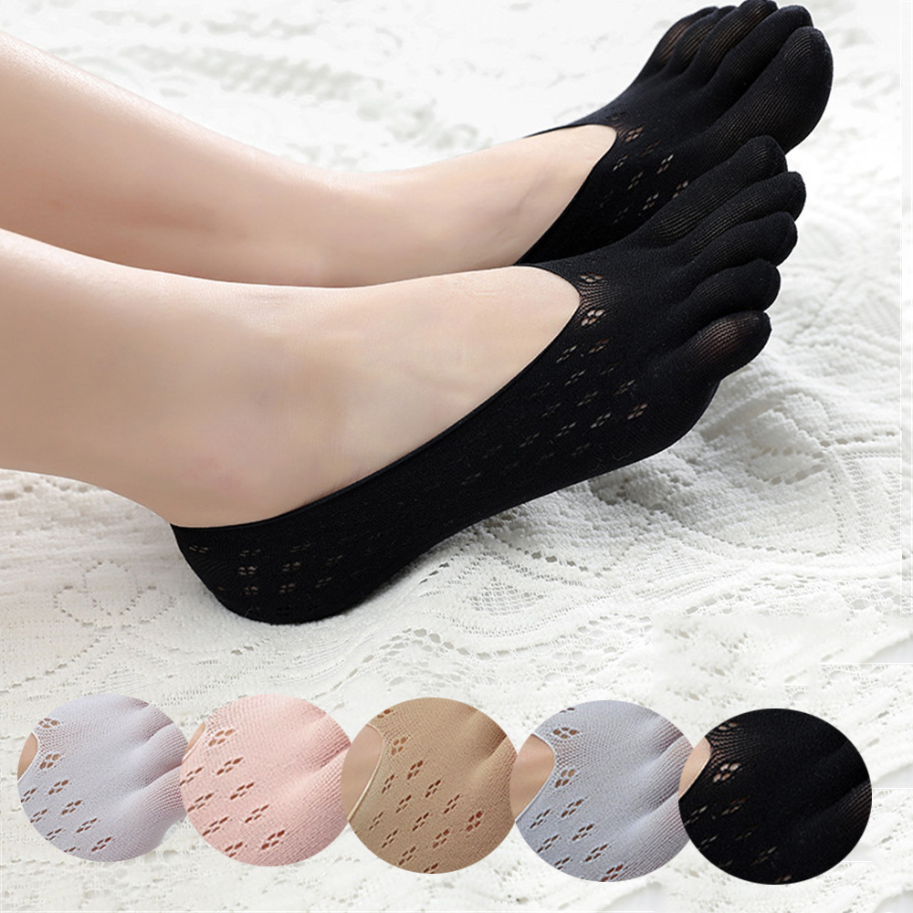 Tất Lưới Xỏ Ngón Thoáng Khí Chống Trượt Thời Trang Cho Nữ