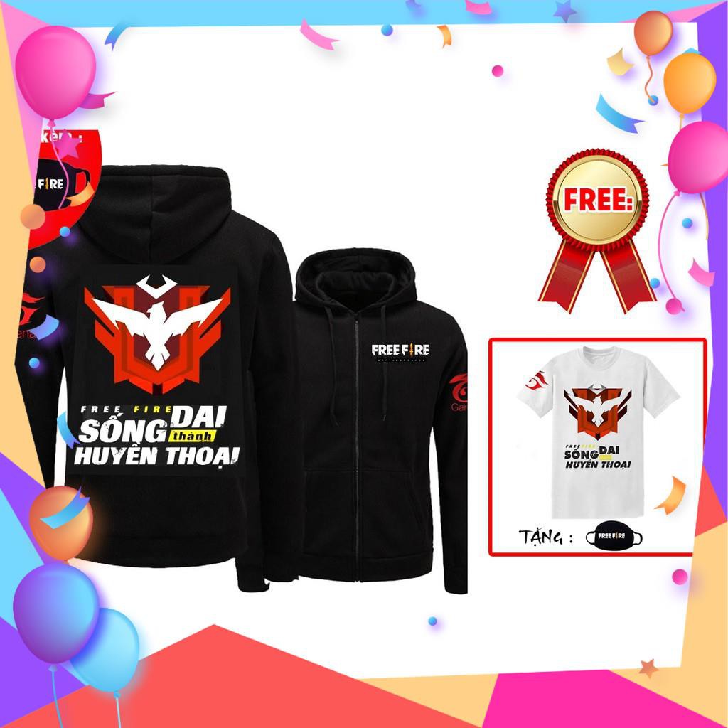 Mua áo khoác FREE FIRE tặng kèm áo thun + bịt mặt Freefire đẹp siêu ngầu giá rẻ nhất - BIBO STORE