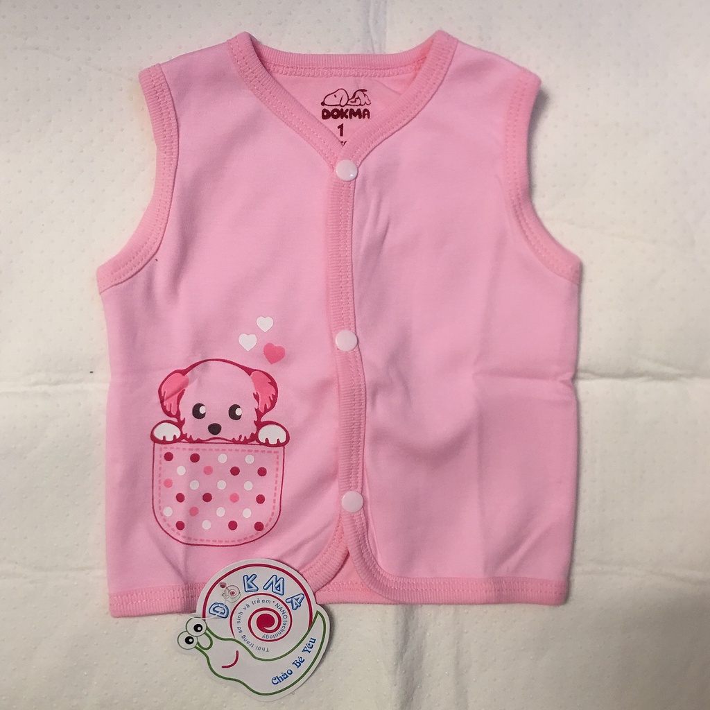 Dokma - Áo gile 2 lớp cho bé từ 0-9m