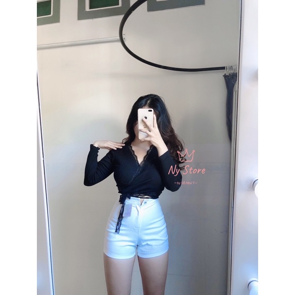 ÁO BUỘC EO PHỐI REN