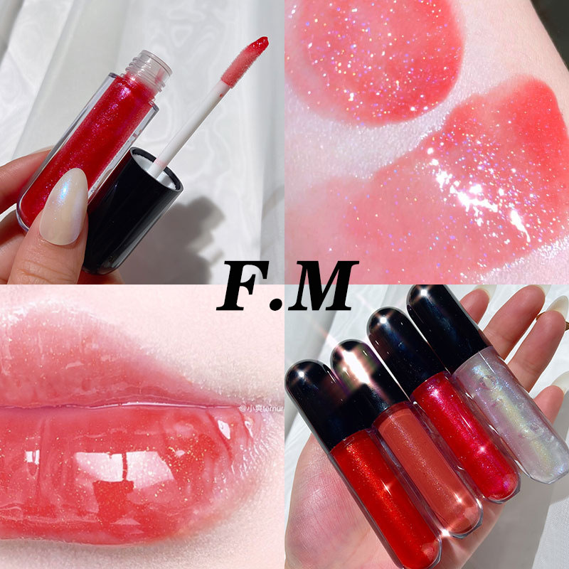 [Hàng mới về] Son bóng lâu trôi dưỡng ẩm chống dính cốc 6 màu tùy chọn