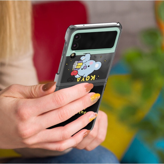 Bao da điện thoại nắp lật BT21 cho Z Flip 3 / Z Flip3 5G / Z Flip 4 / Z Flip4 5G