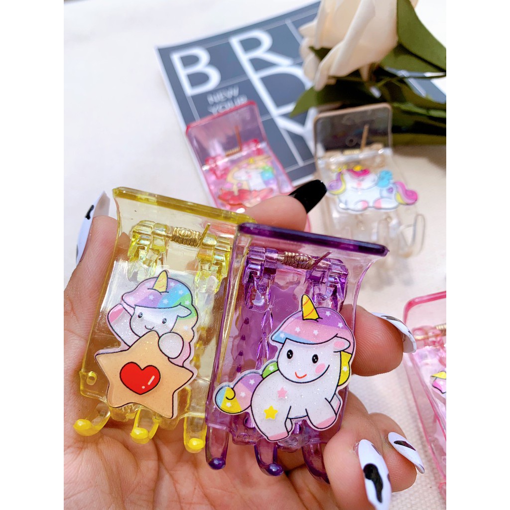 Kẹp tóc🌸kẹp càng cua 5 răng dẻo ko gãy 🌸thú ôm trái cây CỰC SỊN