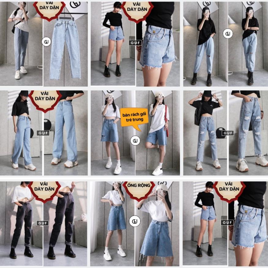 (Xả hàng giá sỉ = lẻ) Quần Jean Nữ Baggy, Short đủ màu, size GUF ! ☑️