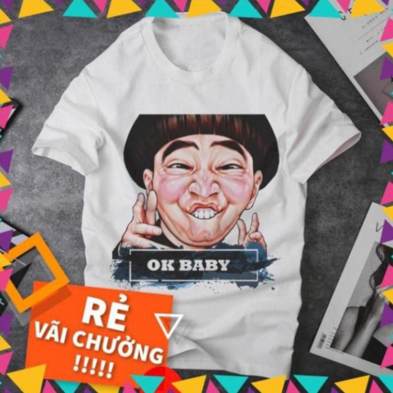 Áo thun in mặt ngố, ok baby, măt ngầu, mặt bựa - Áo thun Cotton nam, nữ tay ngắn, cổ tròn