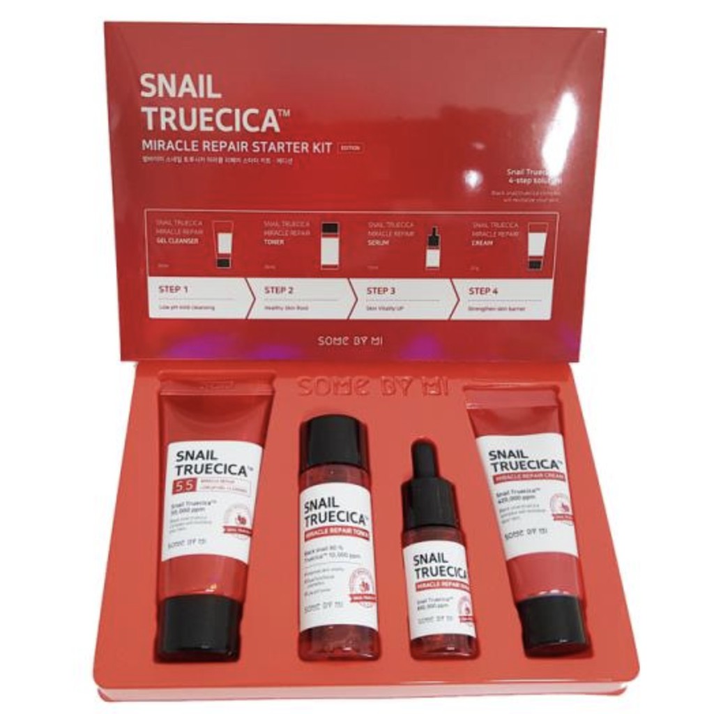 Set 4 món dưỡng da Some By mi Snail Truecica Miracle Repair Starter Kit | BigBuy360 - bigbuy360.vn