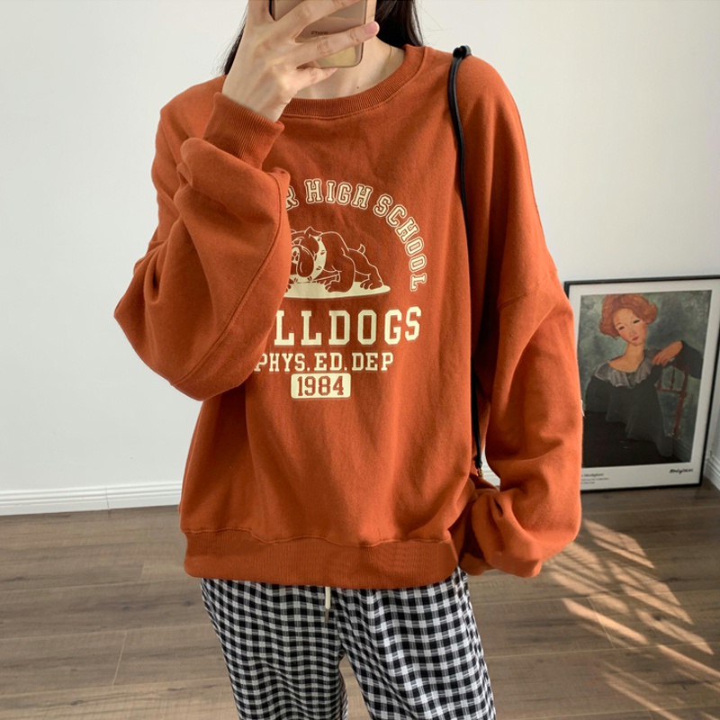 SUXI Áo Thun Nữ Dài Tay Cổ Tròn Thiết Kế Mới Đơn Giản Thời Trang Mùa Thu Theo Phong Cách Hàn Quốc