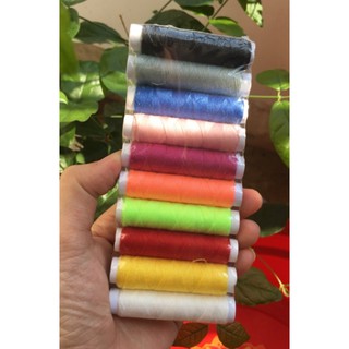Set chỉ khâu 10 màu cuộn 50m