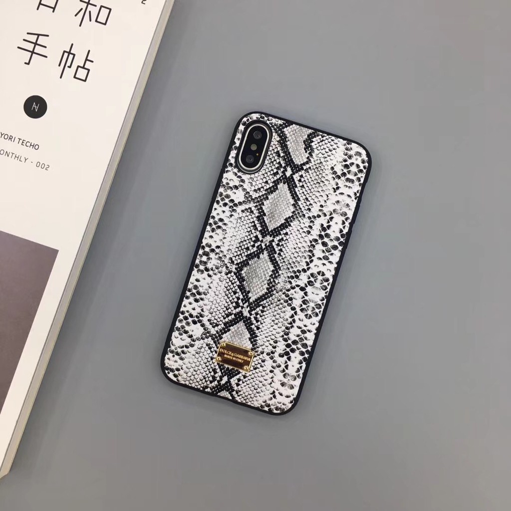 Ốp điện thoại bằng nhựa mềm phối da hình nhãn hiệu Dolce & Gabbana sang trọng cho iPhone 12 11.11pro.11promax.iphone 8 7 6 6S Plus X XS Max xr