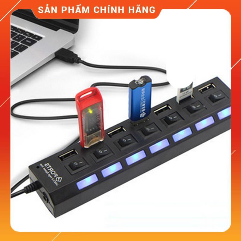 Bộ chia Hub USB 2.0 7 cổng công tắc dailyphukien