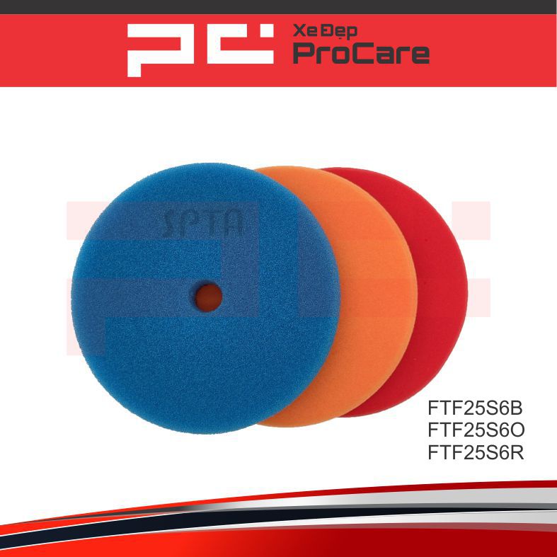 Phớt đánh bóng SPTA 6inch - vát cạnh - 1 lớp - bước 1 - bước 2 - bước 3 - PROCARE