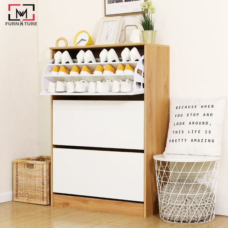 Tủ giày thông minh cánh lật hiện đại 3 tầng thương hiệu MW FURNITURE - Nội thất căn hộ