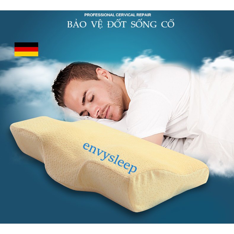 Gối nằm cao su non Envysleep giúp nâng đỡ vai gáy, hỗ trợ giảm gáy ngủ, ngang 50 cm