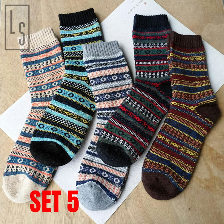 Set TẤT THỔ CẨM 7 MẪU HỌA TIẾT - GIÁ HỦY DIỆT