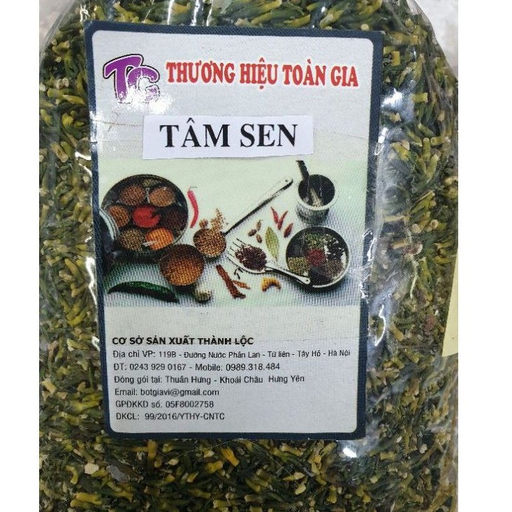 tâm sen khô gói 500g