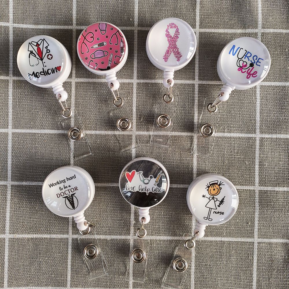 Huy hiệu kiêm kẹp giữ thẻ tên / bảng tên 7 kiểu tùy chọn đáng yêu tiện dụng cho y tá / bác sĩ