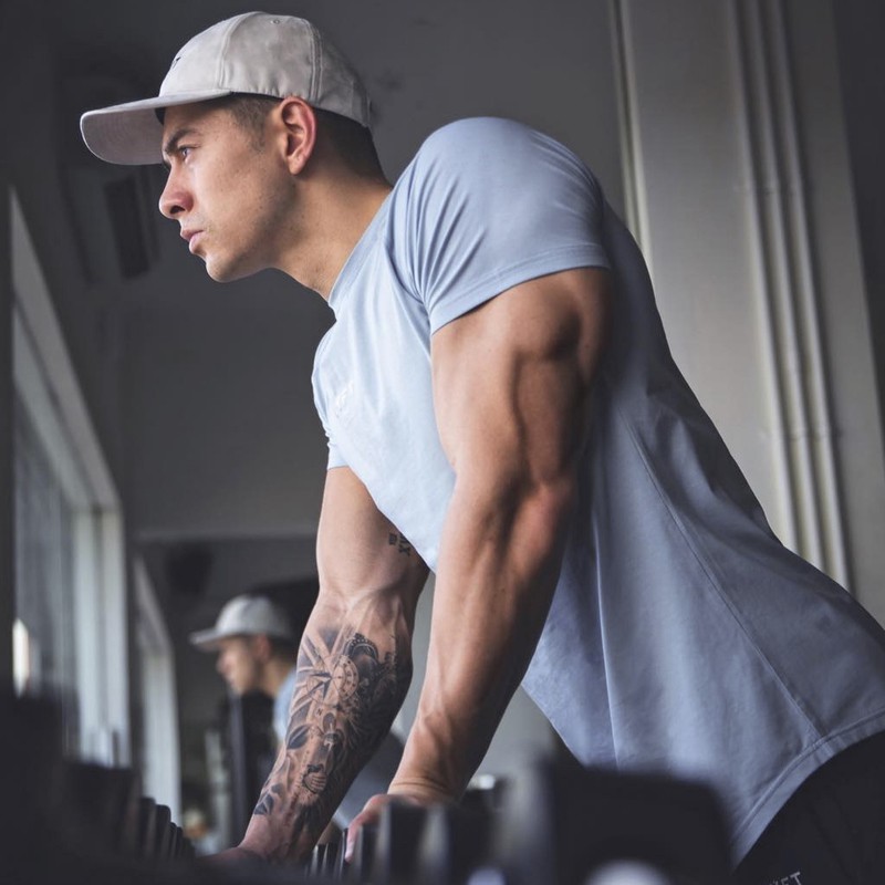 Áo Thun Thể Thao Tay Ngắn Co Giãn Tốt Cỡ Lớn M-3XL Thời Trang Cao Cấp Cho Nam