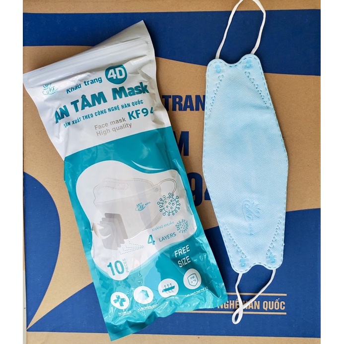 ✅ Thùng 300 cái khẩu trang y tế 4D , kf94 An Tâm