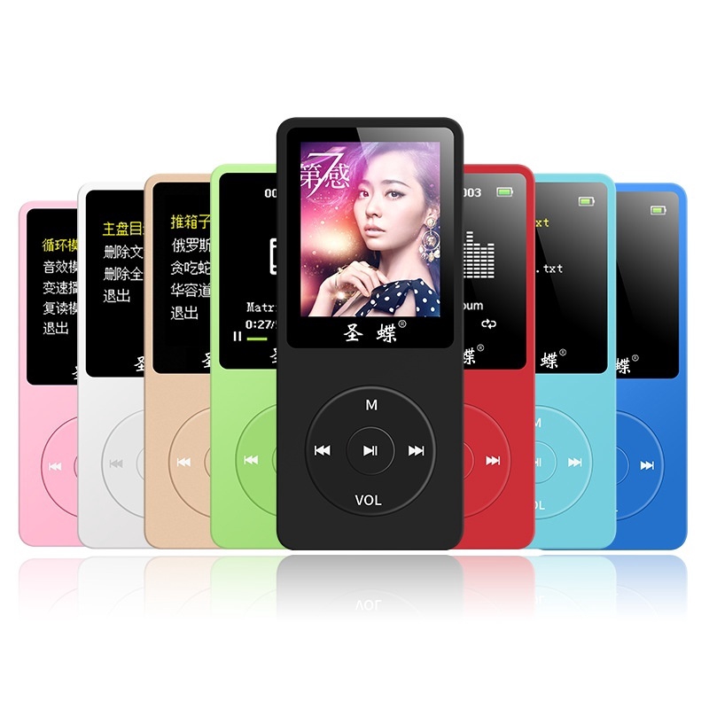Máy Nghe Nhạc MP3 Bluetooth 1.8 "Mp4 Walkman FM Radio Có Thẻ Ghi Âm Siêu Mỏng