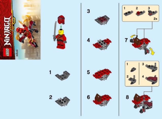 Lego Ninjago 30535 - Fire Dragon polybag - Bộ xếp hình Lego Ninja cưỡi rồng mini