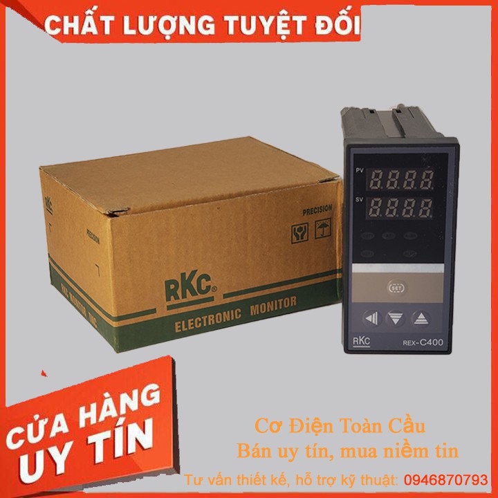 Bộ điều khiển nhiệt độ ( đồng hồ nhiệt độ ) RKC REX-C400 Relay, RKC REX-C400 SSR mặt 48x96 45x92