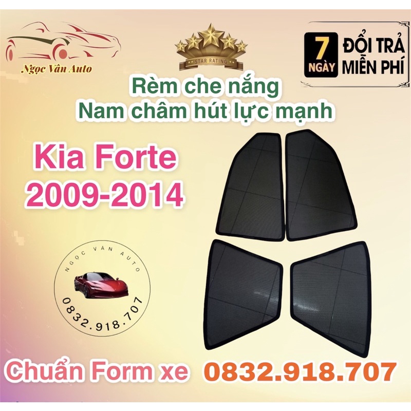Rèm Che Nắng Nam Châm Kia Forte 2009 - 2014 hàng loại 1