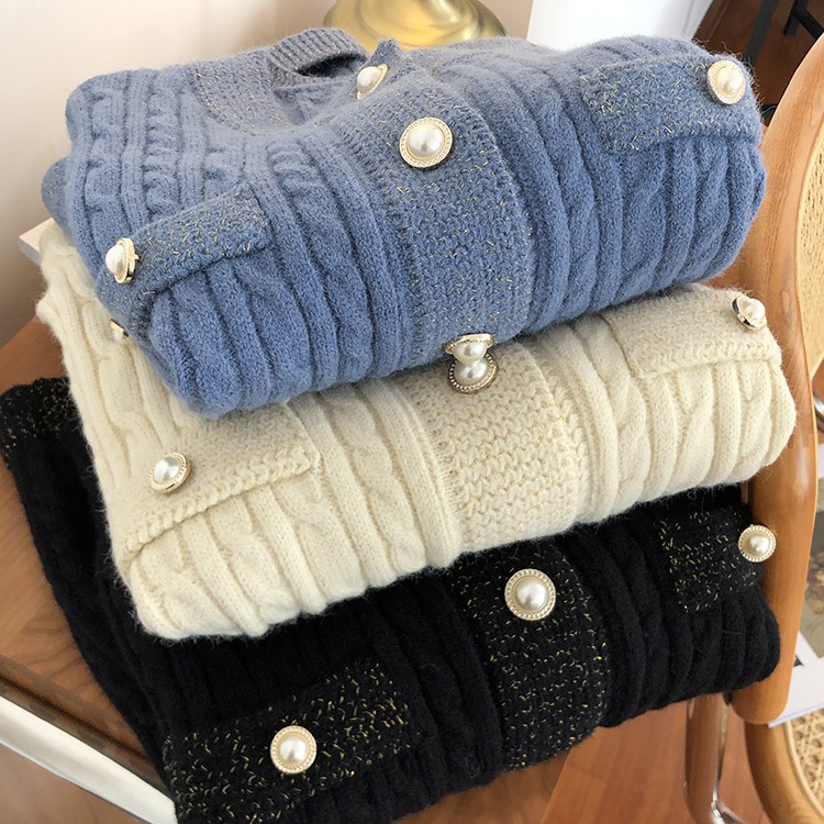 Áo len nữ cadigan hàng Quảng Châu cao cấp L093 (Kèm clip thật) | BigBuy360 - bigbuy360.vn