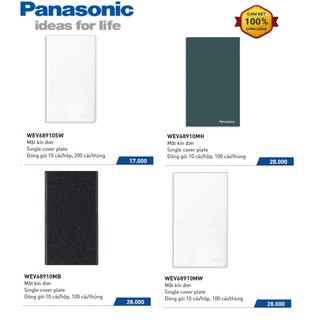 Combo 10 cái - mặt kín đơn dòng wide panasonic - wev68910sw, wev68910mh, wev68910mb, wev68910mw