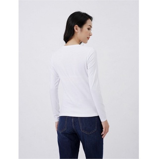 Áo thun nữ dài tay basic [Tặng 1 đôi tất gấu cute ]