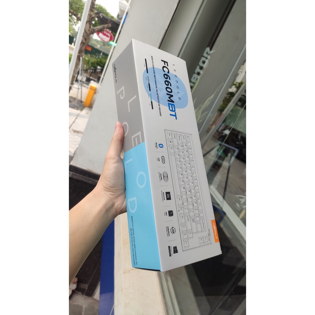 Bàn phím cơ Leopold FC660M Bluetooth Blue Grey - HÀNG CHÍNH HÃNG