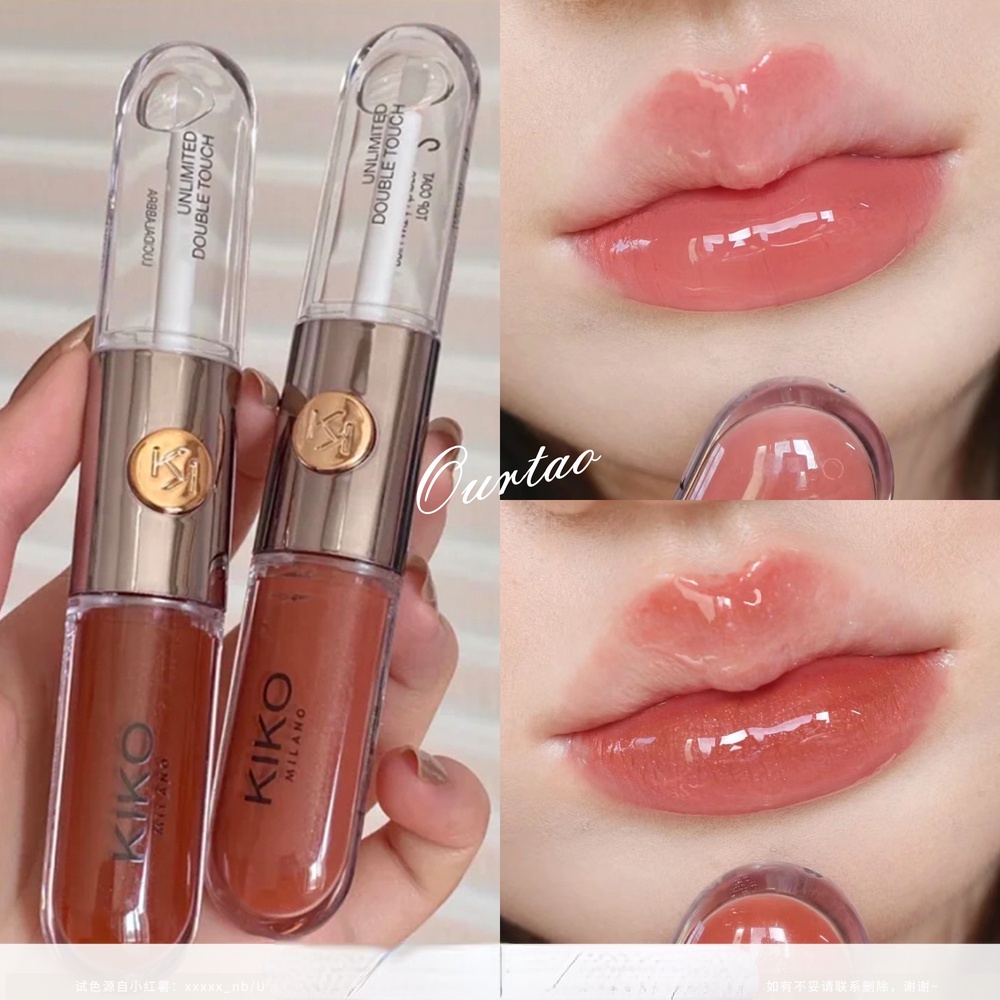 Yolo ❤ Son Bóng Hai Đầu Trong Suốt Trang Điểm Lâu Trôi Kiko 103 # 126