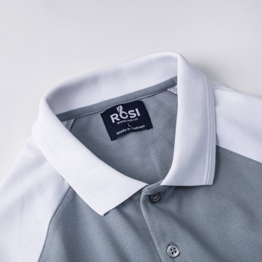Áo thun nam cao cấp Rosi PL02 cổ polo tay bo ngắn,vải cotton cá sấu phối màu hiện đại,dáng ôm (Slimfit) trẻ trung. | BigBuy360 - bigbuy360.vn