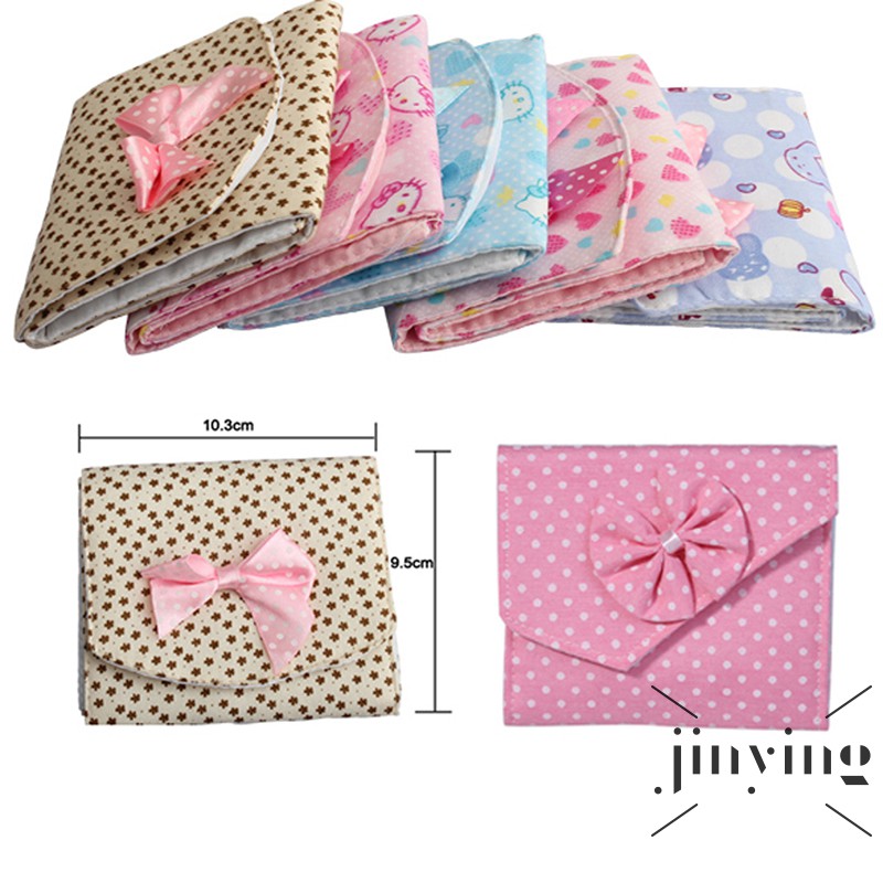 GETNOIVAS Túi đựng băng vệ sinh đa năng tiện dụng in họa tiết xinh xắn dành cho nữ