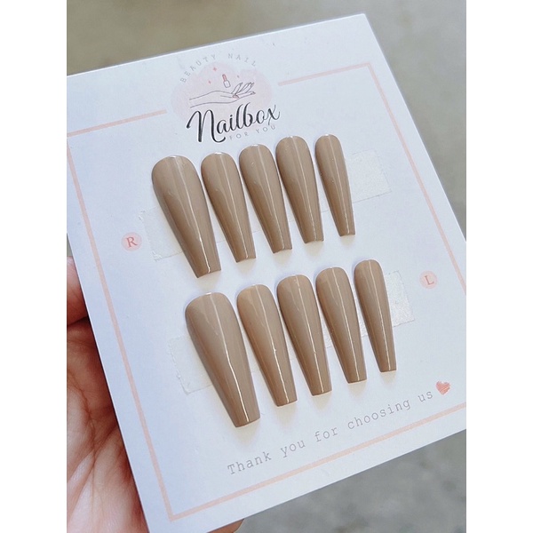 bộ nail from thang màu be