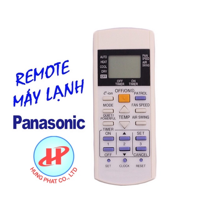 Remote Điều Khiển Máy lạnh, Máy Điều Hòa Panasonic e-ion A75C2817, A75C3298, A75C3060, A75C3159, A75C3182, A75C3184